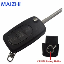 maizhi CR1620 Small Battery Remote Flip Key Case Shell Cover Styling For Audi TT A4 A6 Quattro 1997-2005 Old Models