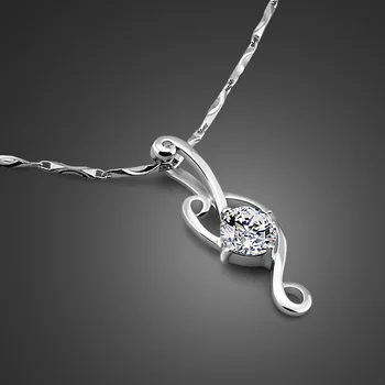 

Charming fashion female standard silver necklace exquisite 925 silver inlaid bright Zircon Pendant Necklace female jewelry