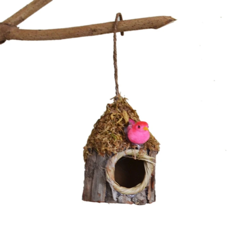 Моделирование кора маленькое Птичье гнездо попугай Птичий дом садовые растения аксессуары для дома Природа украшения птица клетка для домашних животных дом