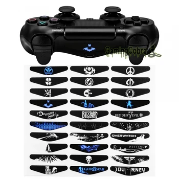 

60 Sets Removable Light Bar LED Decal Sticker Cover Skin for PS4 Controller all Models