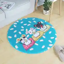 Sorgirl мультфильм животных Круглый ковры Гостиная стул компьютерный коврик Детская Игровая палатка коврик гардероб ковры