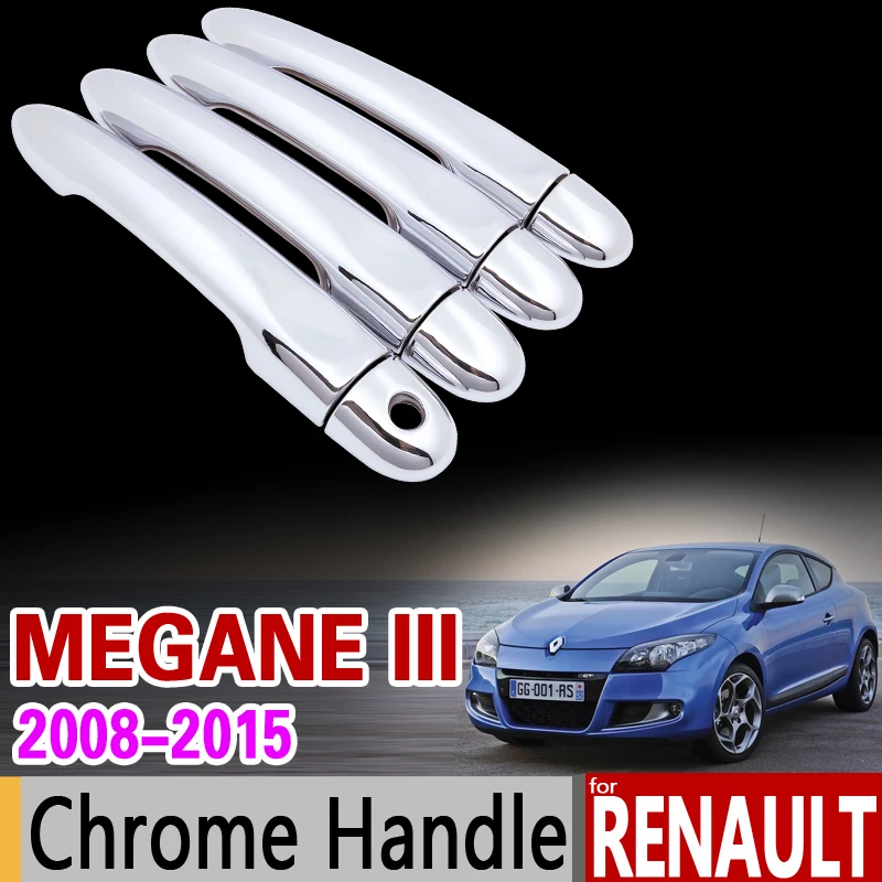 Хромированная ручка для Renault Megane III 2008 2015 отделка 3 MK3 2009 2010 2011 2012 2013 2014 аксессуары