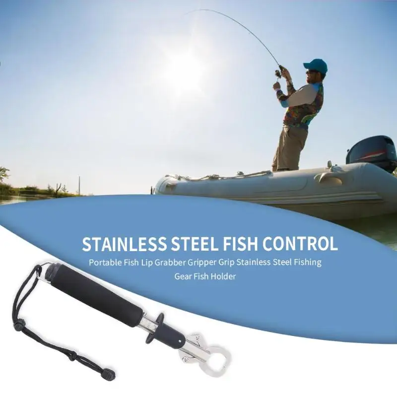 

Portable Fish Lip Gripper Grabber with Weight Scale Ruler Fishing Tackle