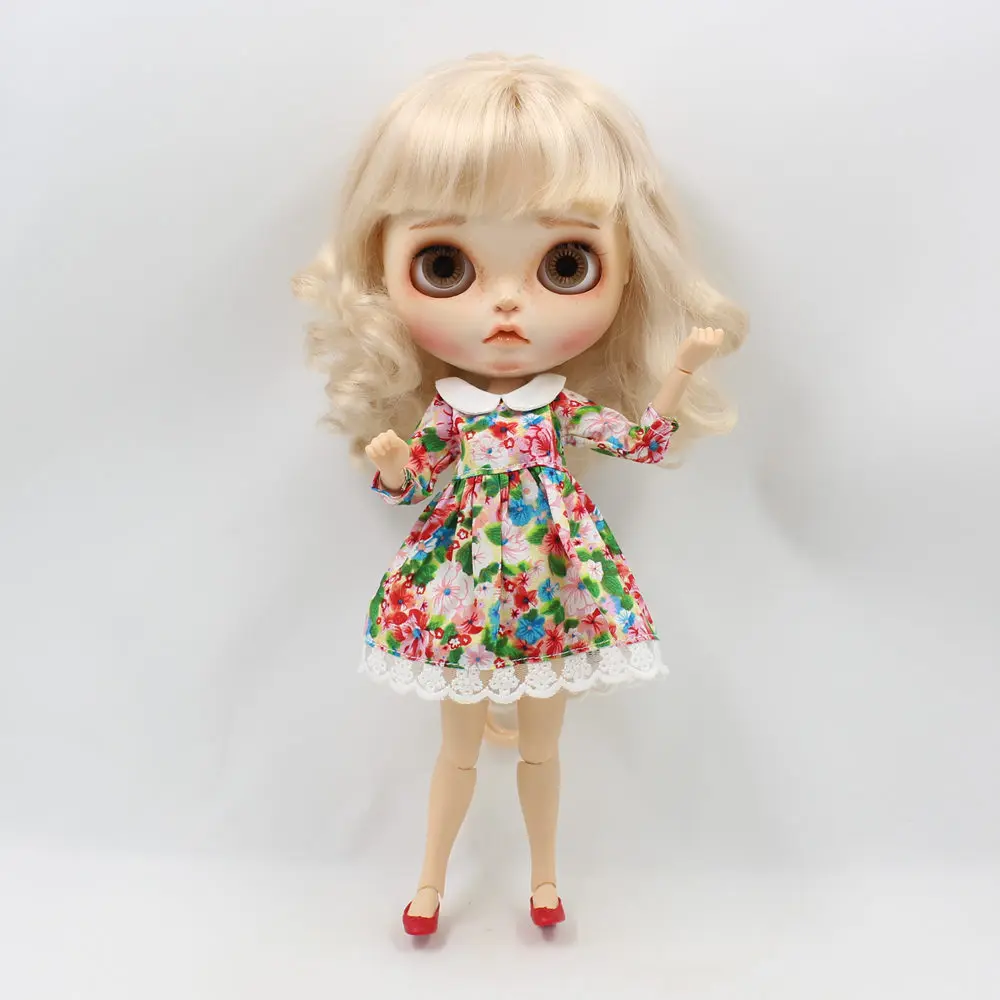 Blyth doll icy licca merry christmas платье Красный Зеленый шаль пальто одежда подходит для куклы 30 см