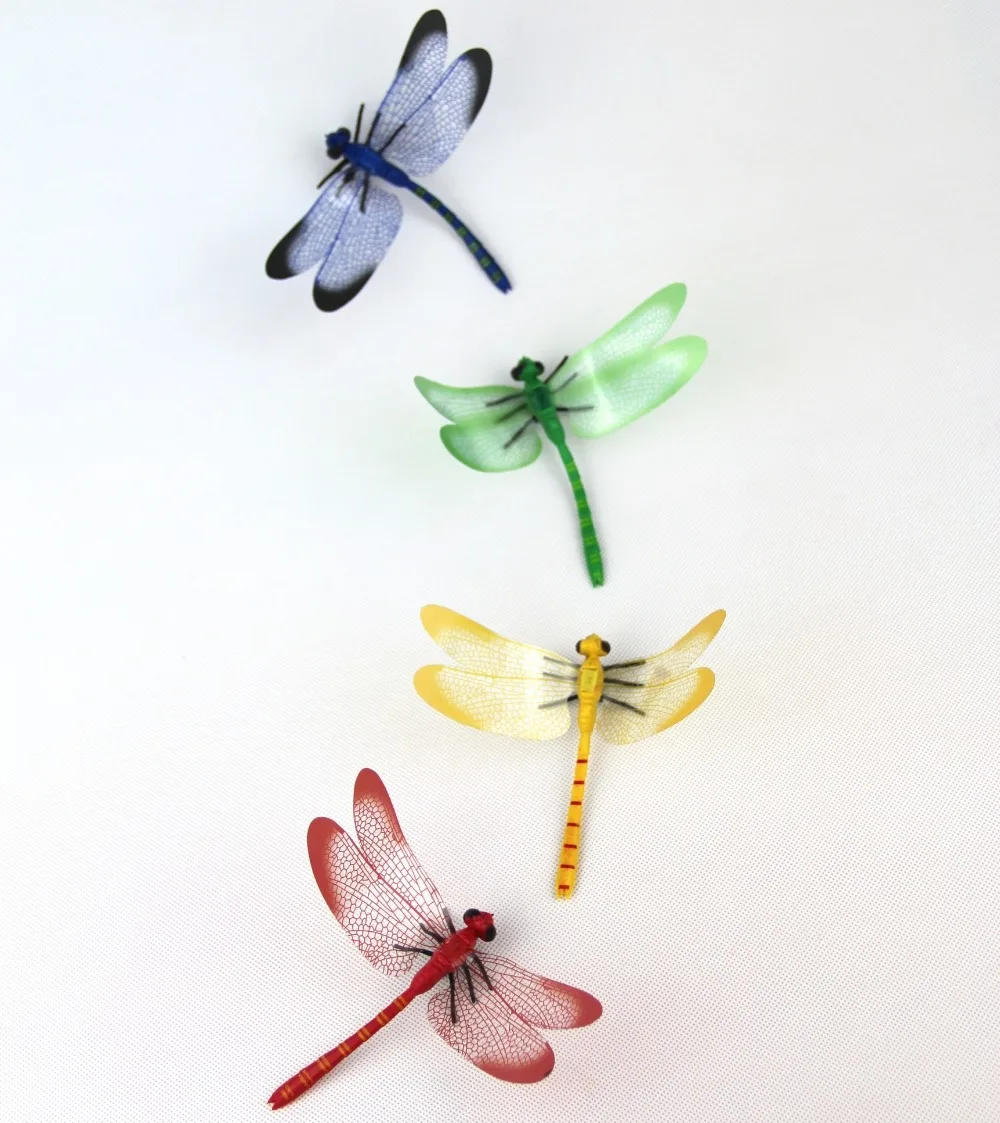 Cute colourful PVC 3D Magnetic dragonfly Sticker Home wall stickers DIY ...