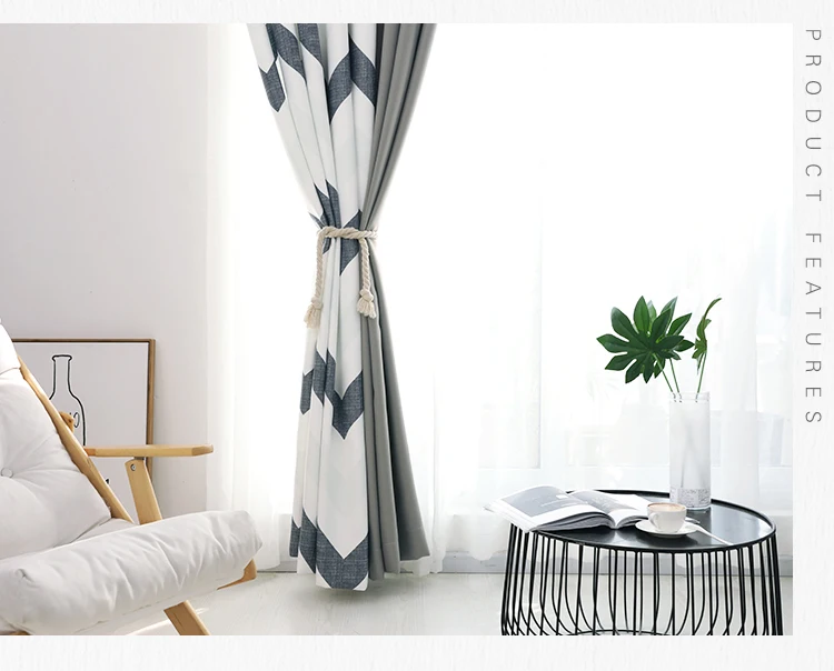 RZCortinas европейские Простые шторы в полоску с серой занавеской, сплайсированные затемненные занавески для гостиной, оконные занавески для спальни