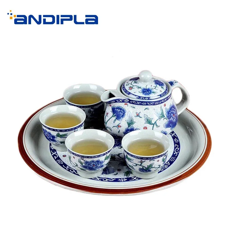6PCS/Lot Teaware Set Jingdezhen Blue and White Porcelain Vintage Tea