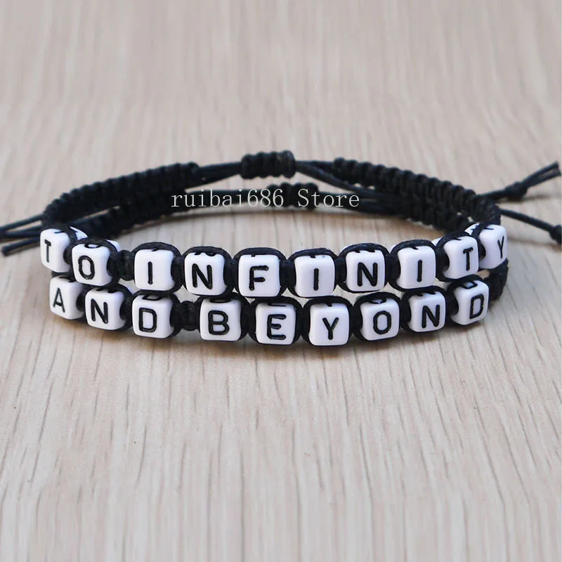 

Couples Bracelets Set, to Infinity and Beyond Bracelets, His and Hers Bracelets, Personalized Birthday Gift