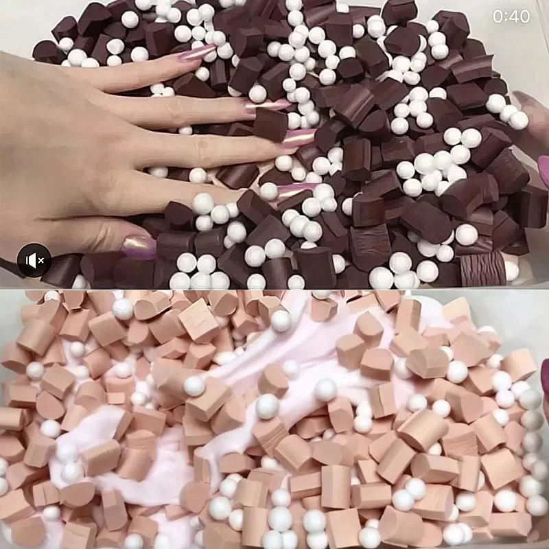 

New Multi-color Stress Release Slime Mud Filler Clay Decoration Craft Supplies Sponge Strip Foam Beads DIY Accessories Kids Toy