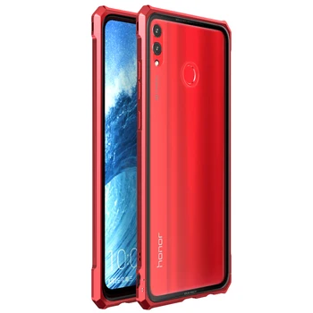 

For Huawei Honor 8X Aluminum Metal Frame Transparent Case Tempered Glass Back Cover Bumper Case For Huawei Honor 8X Max Funda
