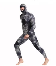 3MM Neoprene Camo Spearfishing Wetsuit Full Body Sunblock Wetsuit for Water Sport Rashguard Men Beach Bathing Swimsuit Plus Size