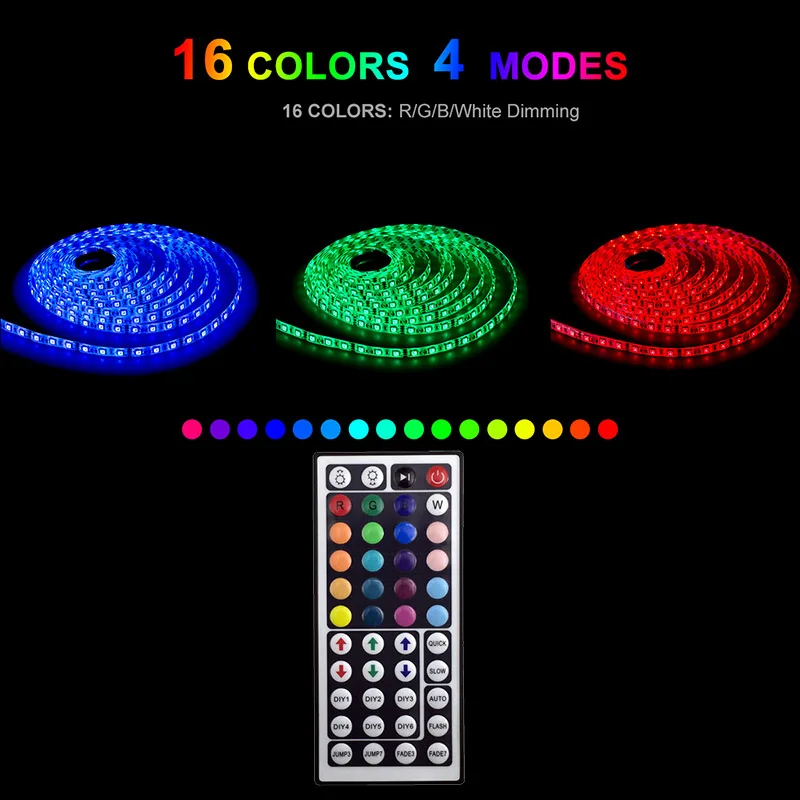 #cheap LED Strip 220V 20 Color RGB 5m 10m 15m 20 5050 flexible LEDs Lighting Tape Diode Ribbon DC 12V power adapter set
