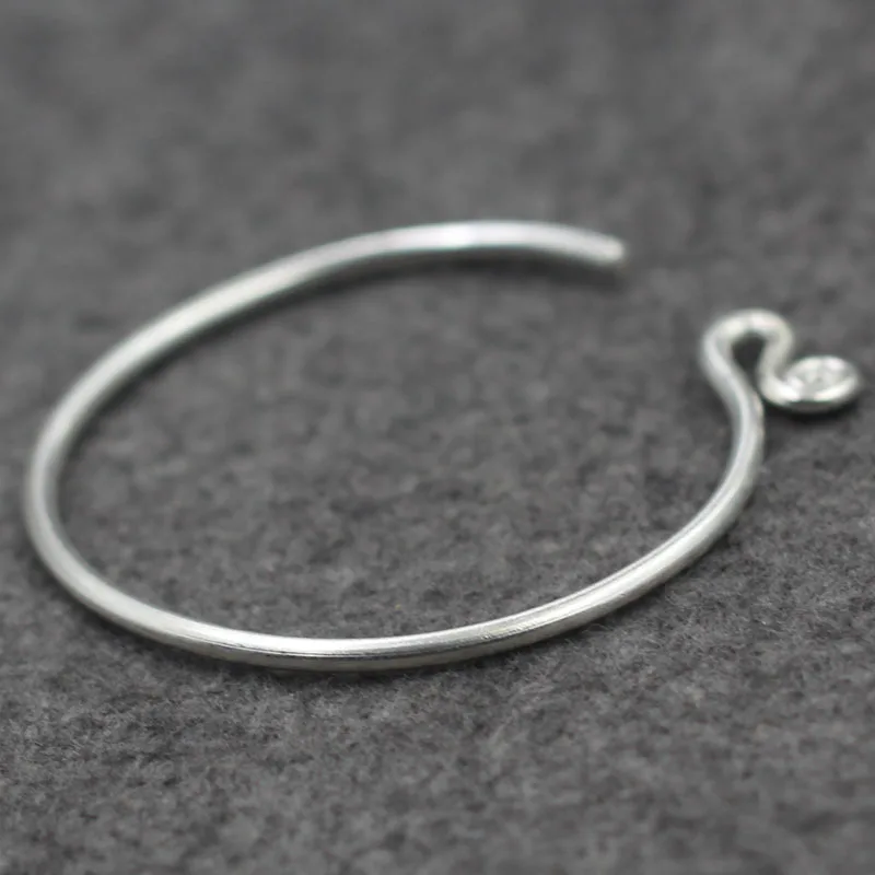 Silver Bracelet with Open Tightening Hoop Border Originally Featured High-end Jewelry of Handmade |