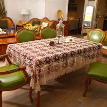 2016 New Hot vente de haute qualité dentelle délicate pleine nappe vin élégant dentelle linge de Table superpositions accueil serviette Textiles