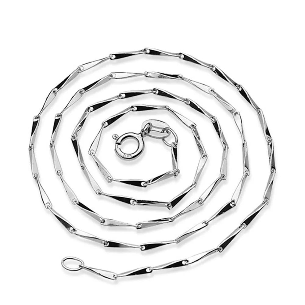 Authentic 925 Sterling Silver Necklaces Basis Melon Chain For Women Wedding Party Jewelry Gift | Украшения и аксессуары