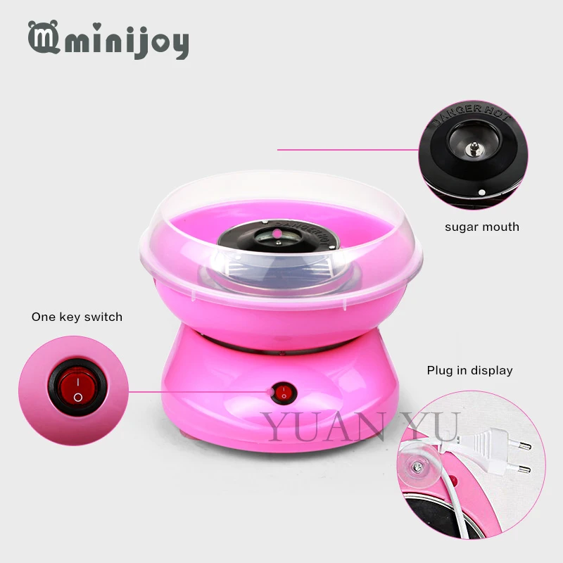 

2017 Cotton Candy Maker Machine Electric DIY Sweet mini portable cotton suager for children girl boy gift 500w children's day