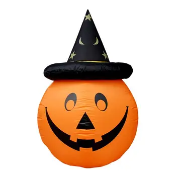 

Inflatable Pumpkin Novelty Blow up Classic Pumpkin Decor Party Prop with Hat for Shoping Mall Store Halloween Party Home