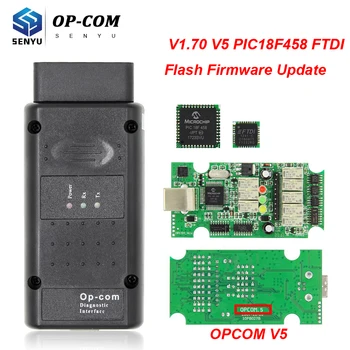 

OP COM 1.70 V2014 PIC18F458 FTDI FT232RQ OPCOM V5 Flash Firmware Update OBD OBD2 Car Diagnostic Auto Tool CAN BUS Scanner Cable