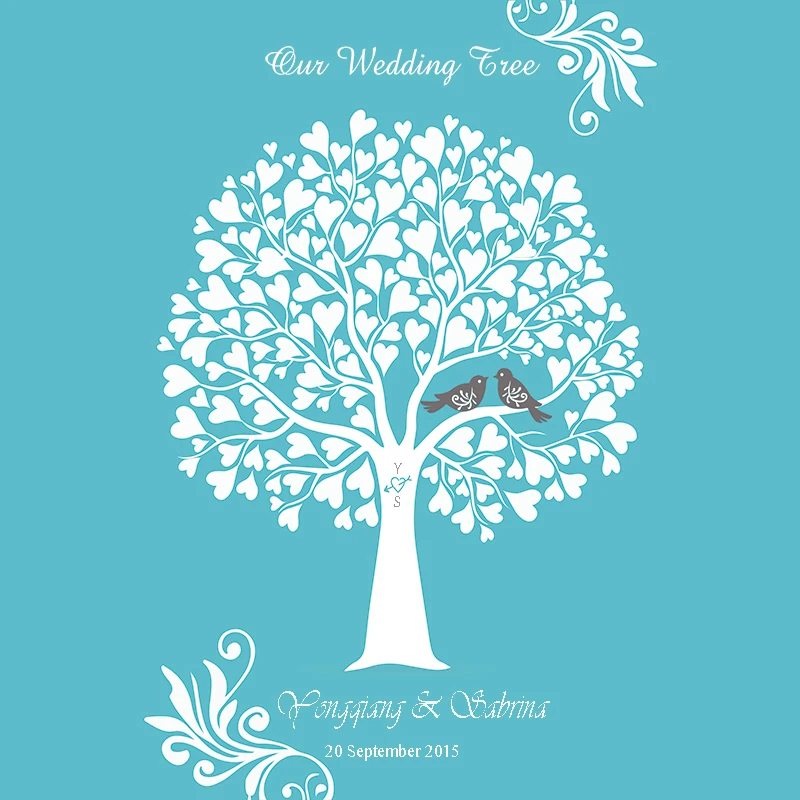 Personalize Wedding Tree Wedding Guest Book Tree Unique Signature