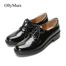 Обувь на плоской подошве, женские лоферы, zapatos de mujer, Весенняя Новинка, ретро, британский стиль, chaussures femme, женские туфли-оксфорды с перекрестной шнуровкой