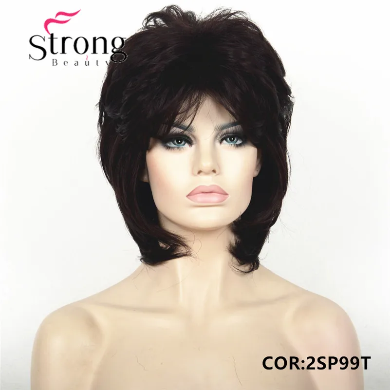 L-1943A #2SP99T black with Deep Wine Burgundy fasthion wig (1)_