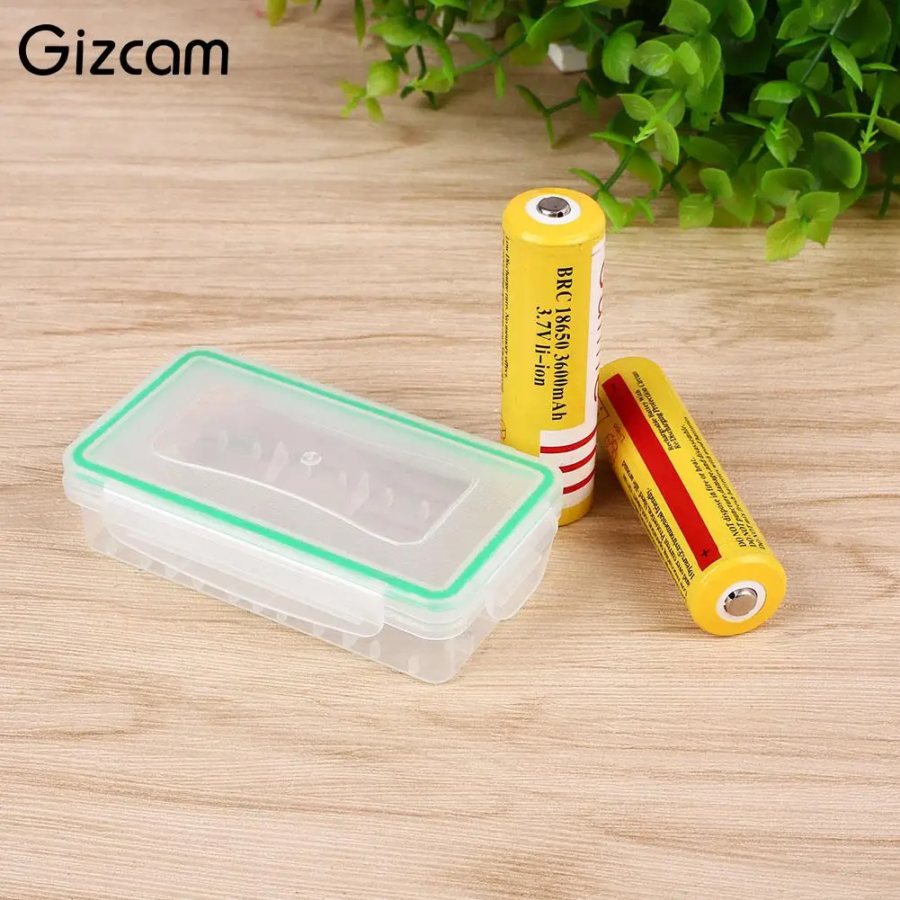 

Gizcam Hard Plastic Waterproof Battery Storage Box Case Protection For 18650 18350 Battery Portable Durable