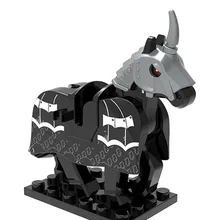100 шт. xh602 6 см рыцарь лошадь блок назгуль лошадь Властелин Кольца Хоббит здания Конструкторы дети Игрушечные лошадки подарки