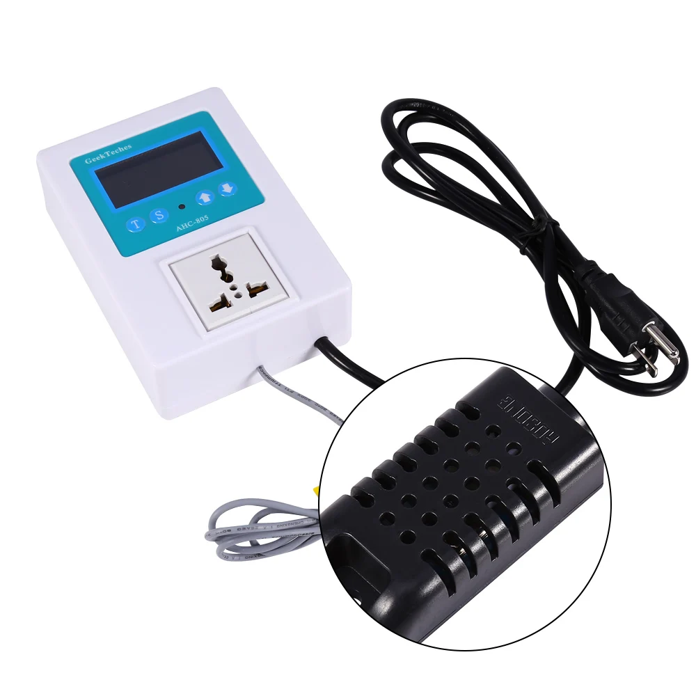 

DC110-240V LCD Display Temperature & Humidity Controller with Timing Function AHC-805