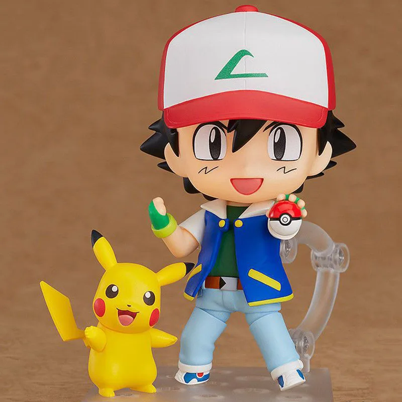 

NEW!Cartoon Nendoroid 800 Satoshi & Pika Action Figure Model Toys Anime pkm Toys Gifts for Kids