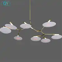 現代のゴールドペンダントシャンデリアライト光沢アクリルリビングルーム Led シャンデリア照明 3 分岐光 lampadari 5-ライト avize