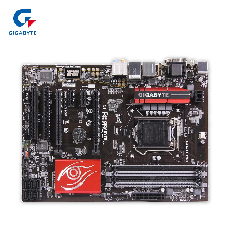 

Original Gigabyte GA-G1.Sniper Z6 Desktop Motherboard G1.Sniper Z6 Z97 LGA 1150 i3 i5 i7 DDR3 32G ATX 100% Fully Test