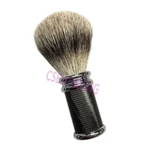 CSB 1005 натуральный барсук волос узел 20 мм щетка для бритья яркая черная металлическая ручка барбершоп салон усы бритье бороды влажный инструмент