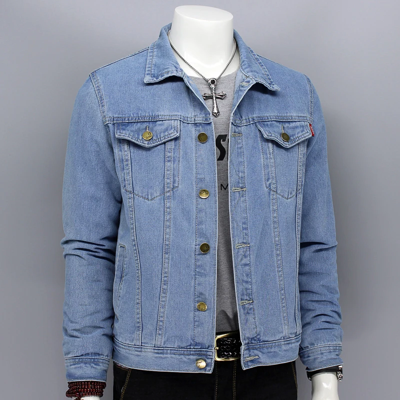 

Spring Autumn Jeans Jacket Men Clothes 2019 Korean Vintage Denim Jacket Casual Streetwear Coat Male Tops Plus Size Z988 ZT2754