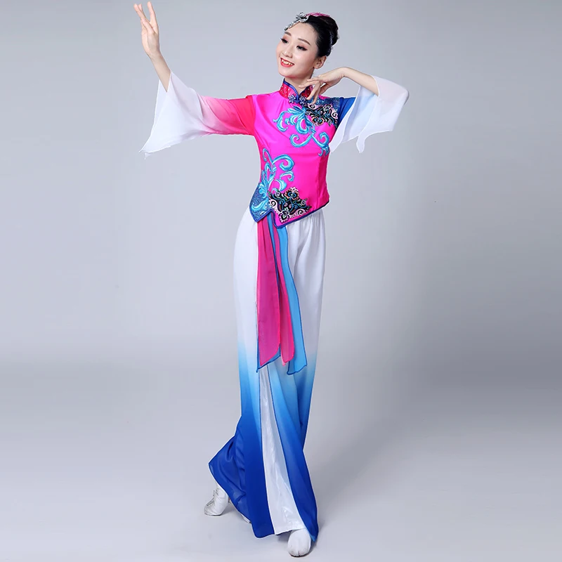 

New Yangko Clothing Waist Drum Dance Costume Women Modern Square Dance Ladies National Wind Classical Fan Dance Costumes