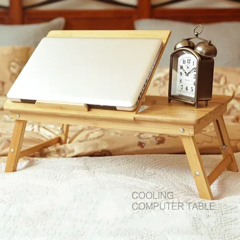 

Special lazy bamboo and wood students simple desk notebook computer desk bed with a simple folding table