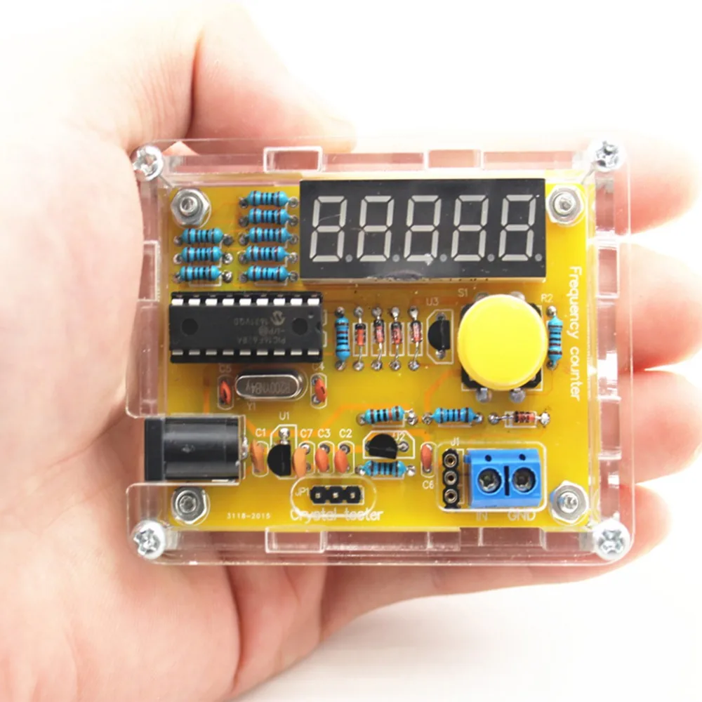 DIY Kits 1Hz-50MHz Crystal Oscillator Tester Frequency Counter Meter Case New
