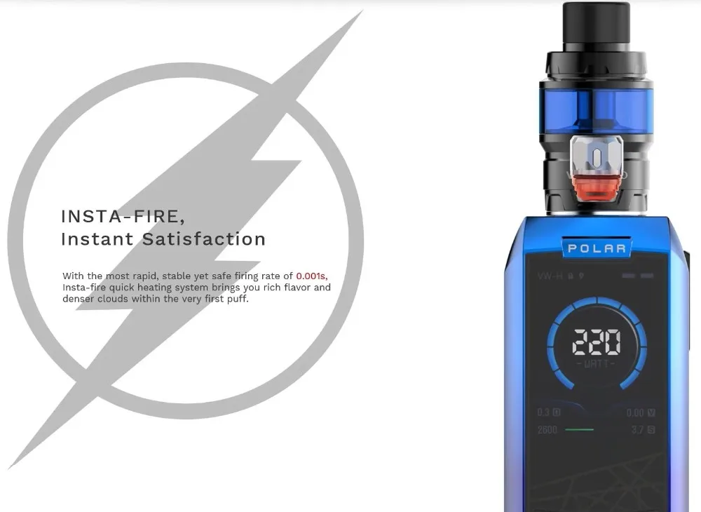 Original Electronic Cigarette Vaporesso Polar 220W Vape Kit (13)