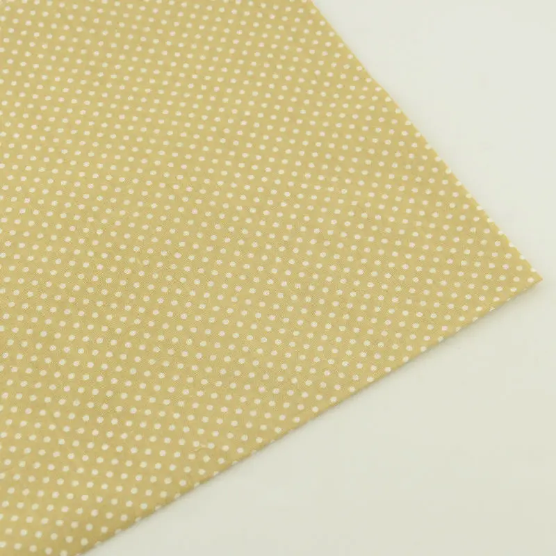 

Beige Dots Design Plain Scrapbooking Dolls TelasTecido Yellowish Brown Cotton Fabric CM Patchwork Home Textile Cloth Fat Quarter