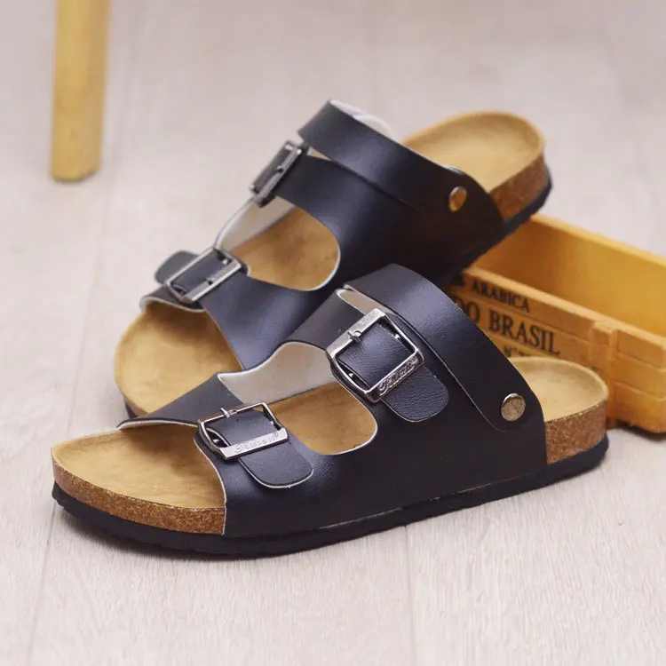 men's beach sandals cork slippers
