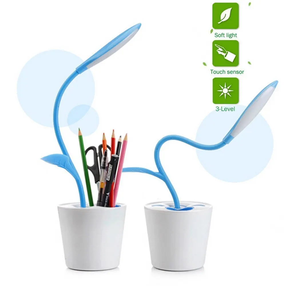 sapling pen holder desk lamp