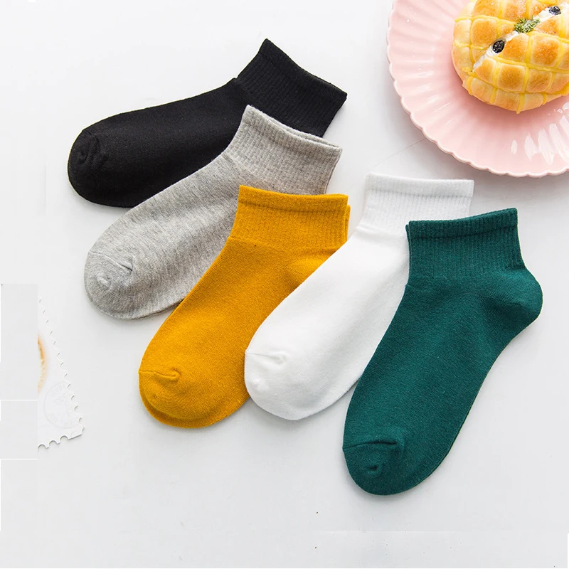 

Socks short Women Cute College Wind Simple Basic Fresh Female Sock Warm Comfortable Cotton Spring Summer Autumn Socks women