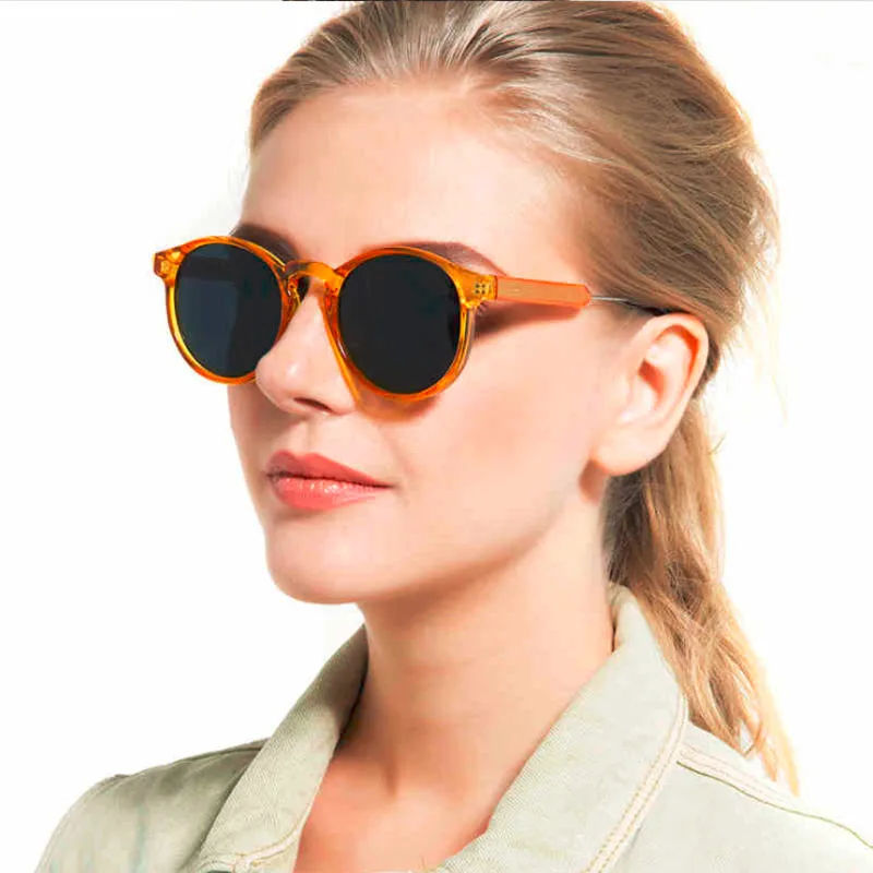 SHAUNA Vintage Women Round Sunglasses Brand Designer Men Keyhole Thick Frame Sun Glasses Female Sunglass UV400 Oculos de sol