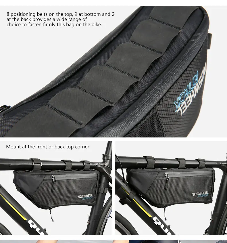 Sale ROSWHEEL Bicycle Bag Water Bike Frame Corner Tube Triangle Pouch Bycicle Cycling Bags Accessories 4L Volume Extendable 121371 4 Sale ROSWHEEL Bicycle Bag Water Bike Frame Corner Tube Triangle Pouch Bycicle Cycling Bags Accessories 4L Volume Extendable 121371 4