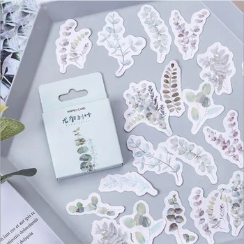 

46 Pcs/Box vintage plants eucalyptus mini decoration paper sticker package DIY diary decoration sticker album scrapbooking