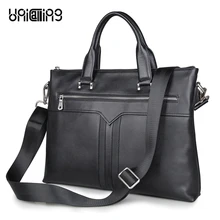 Деловые сумки мужская кожаная сумка для ноутбука короткая модная мужская сумка из натуральной кожи 15 дюймов кожаная сумка на плечо для ноутбука