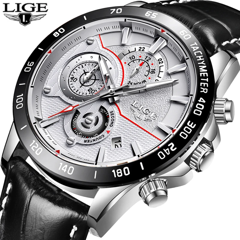 

LIGE New Mens Watches Top Brand Luxury Men's Military Waterproof Sports Watch Men's Multifunction Quartz Watch Relogio Masculino