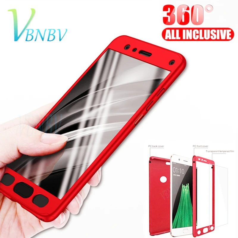 

Luxury 360 Degree Full Cover Phone case For Xiaomi Redmi Note 7 4 4X 5 6 Pro Shockproof Cover For Redmi 4A 5 Plus 5A With Glass