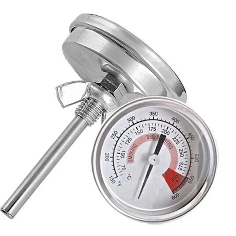 

Industrial Bimetal Thermometer for Smoker Grill Boiler Back Connection