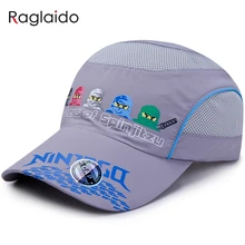 Детская кепка Raglaido, бейсбольная кепка с буквенным принтом для мальчиков, бейсбольная кепка для подростков с дистанционным управлением, Кепка-бейсболка для детей 3-14 лет, дышащая RGSHY025