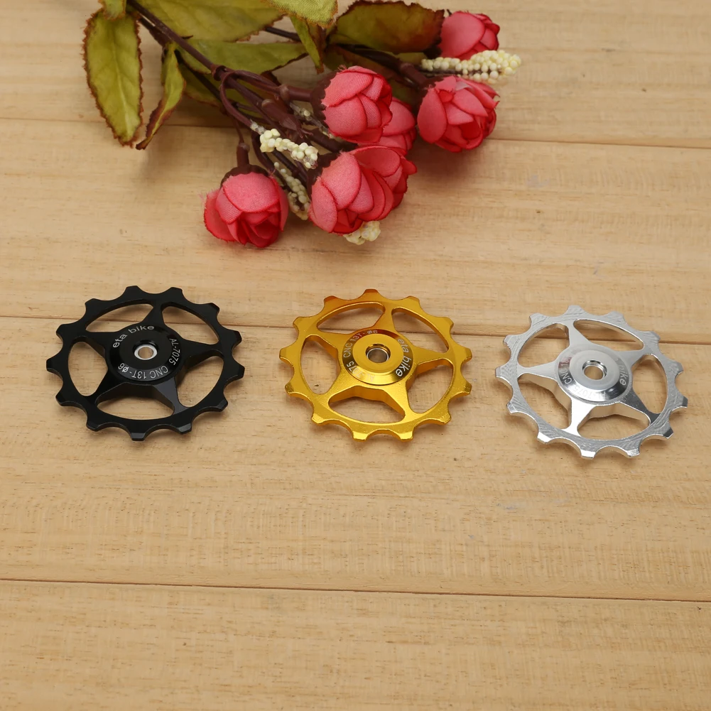 Mtb جبل الطريق الدراجة سبائك الألومنيوم 13 طن الأسنان الخلفية Derailleur البكرة الأسطوانة المهمل تحمل جوكي عجلة جزء دراجة أجزاء